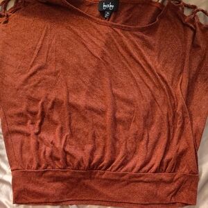 Rust Orange Knit Top